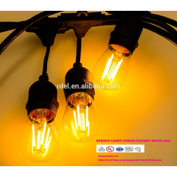 SL-13 string light globe g40 con cable de alimentación certificado UL y enchufe LED BOMBILLAS